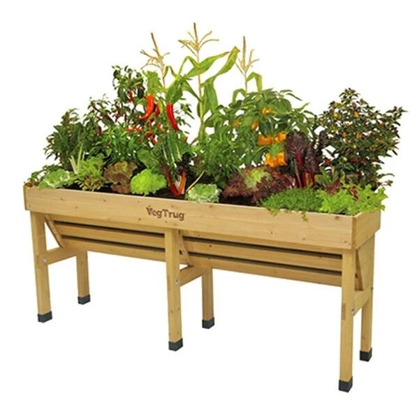 Vegtrug Kweektafel Muurmodel Naturel - 180 Cm 3 Vegtrug Kweektafel Muurmodel Naturel - 180 Cm
