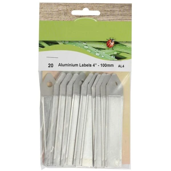 Aluminium Labels 10 Cm - Set Van 20 Stuks 3 Aluminium Labels 10 Cm - Set Van 20 Stuks