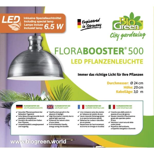 Groeilamp Led Florabooster 500 - 6,5W - Zink 6 Groeilamp Led Florabooster 500 - 6,5W - Zink - Afbeelding 4