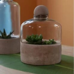 ESSCHERT DESIGN Kweekstolp Glas Op Betonbasis -Tuinonderhoud Buiten Korting kweekstolp glas op betonbasis 1628768694 1 600