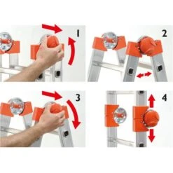 Telescopische Ladder Goliath 4 × 6 Treden -Tuinonderhoud Buiten Korting telescopische ladder goliath 4x6 1603636252 600